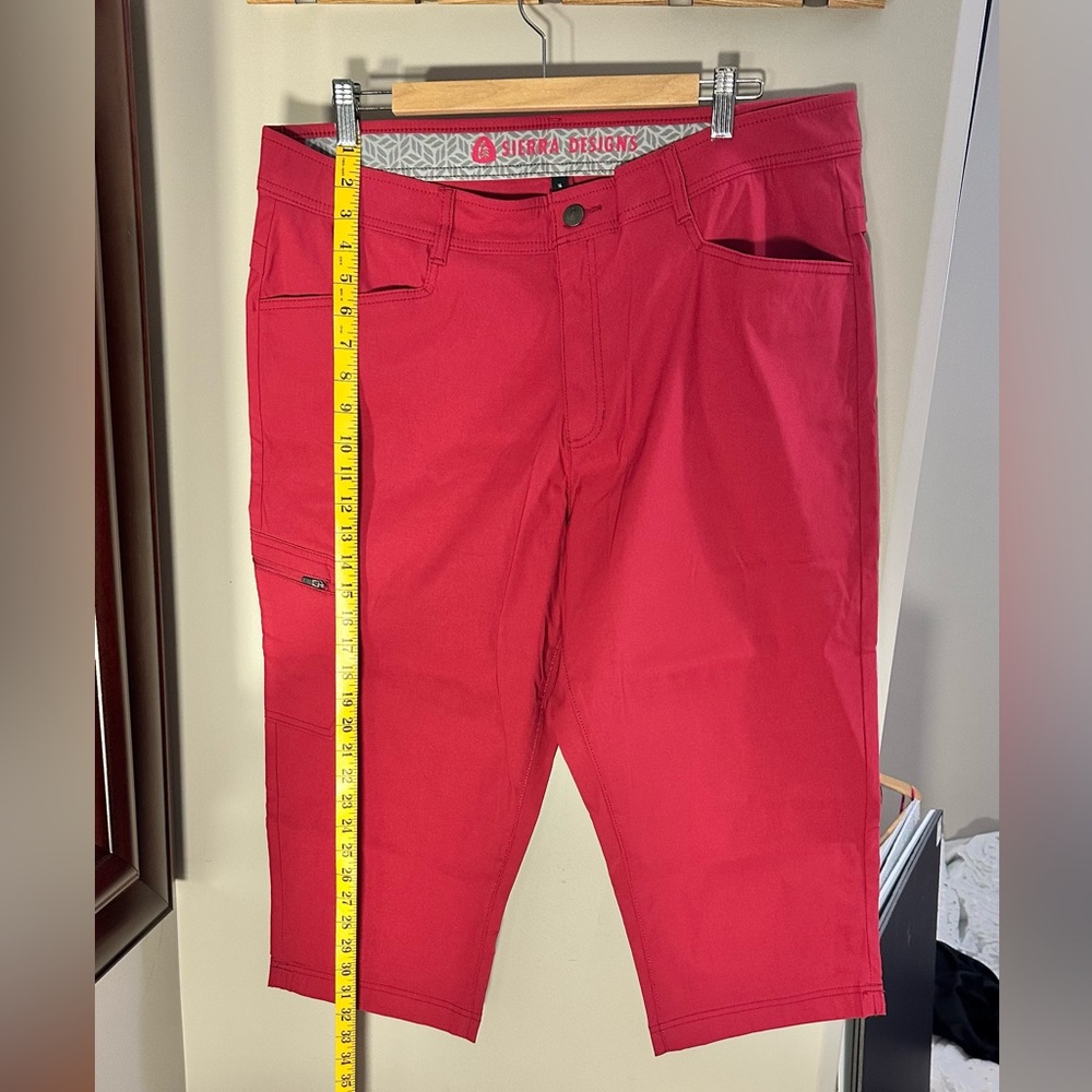 Vibrant Red Bermuda Shorts with Tailored Look